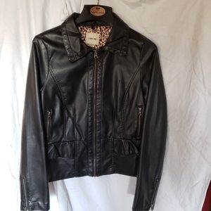 Girls Cherokee faux leather jacket